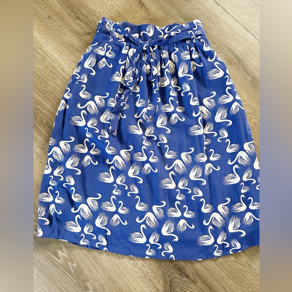 Anthropologie swan blue skirt